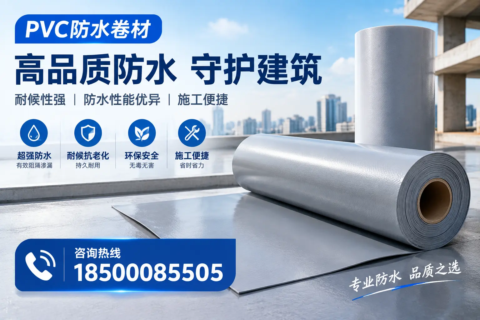 PVC防水卷材的防水效果评测，适合攀枝花的科学依据